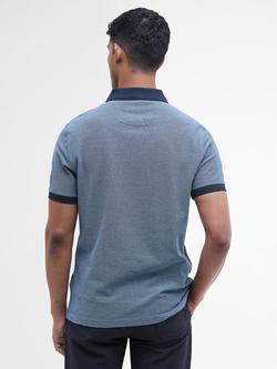 Barbour Essential Cotton Regular Fit Short Sleeve Polo Shirt, Navy - view 2, Navy
