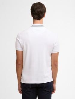 Barbour Notter Cotton Regular Fit Short Sleeve Polo Shirt, White - view 2, White