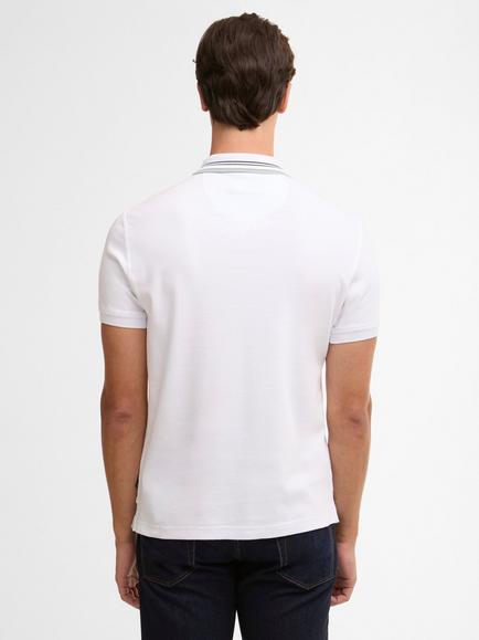 Barbour Notter Cotton Regular Fit Short Sleeve Polo Shirt, White - view 2, White