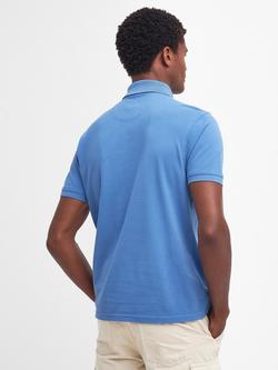 Barbour Essential Sport Cotton Regular Fit Pique Polo Shirt - view 2, Federal Blue