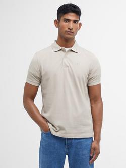Barbour Essential Sport Cotton Regular Fit Pique Polo Shirt, Mist