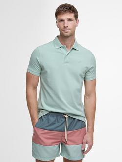 Barbour Essential Sport Cotton Regular Fit Pique Polo Shirt, Pale Apple, Pale Apple