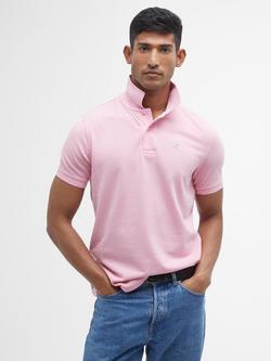 Barbour Essential Sport Cotton Regular Fit Pique Polo Shirt, Pink, Pink