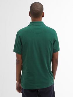 Barbour Essential Sport Cotton Regular Fit Pique Polo Shirt, Racing Green - view 2, Racing Green