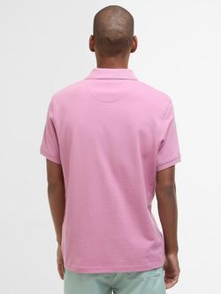 Barbour Essential Sport Cotton Regular Fit Pique Polo Shirt - view 2, True Pink