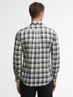 Barbour Harwood Cotton Regular Fit Gingham Check Shirt, Olive - view 2, Olive