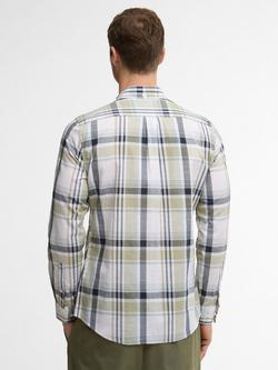 Barbour Kidd Cotton Tailored Fit Check Shirt, Laurel Green - view 2, Laurel Green