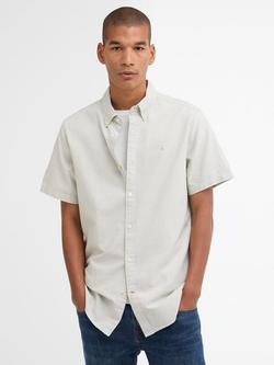 Barbour Oxtown Cotton Short Sleeve Tailored Fit Shirt, Sea Green, Sea Green