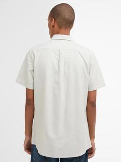 Barbour Oxtown Cotton Short Sleeve Tailored Fit Shirt, Sea Green - view 2, Sea Green