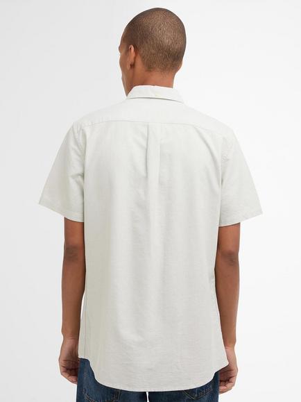 Barbour Oxtown Cotton Short Sleeve Tailored Fit Shirt, Sea Green - view 2, Sea Green