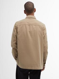 Barbour Cotton Tailored Fit Overshirt, Washed Stone - view 2, Washed Stone