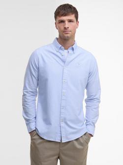 Barbour Cotton Tailored Fit Stripe Oxford Shirt, Sky Blue, Sky Blue