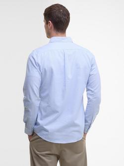 Barbour Cotton Tailored Fit Stripe Oxford Shirt, Sky Blue - view 2, Sky Blue