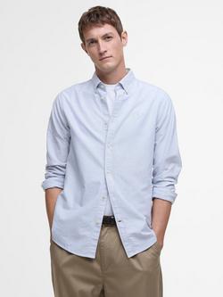 Barbour Cotton Tailored Fit Stripe Oxford Shirt, Blue/White, Blue/White