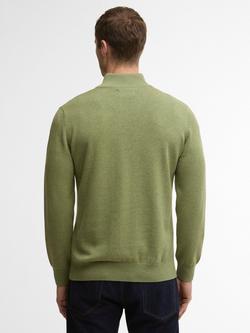 Barbour Half-Zip Cotton Jumper - view 2, Laurel Green