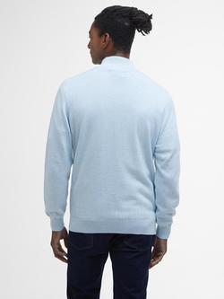 Barbour Half-Zip Cotton Jumper - view 2, Ocean Sky