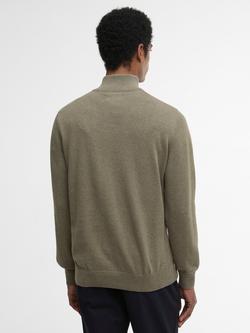Barbour Half-Zip Cotton Jumper - view 2, Smokey Olive