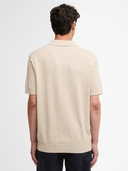 Barbour Muston Cotton Blend Knit Polo Shirt - view 2, Washed Stone