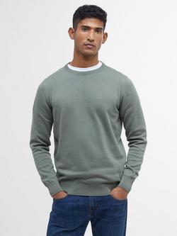 Barbour Pima Cotton Crew Neck Jumper, Agave Green
