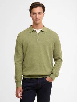 Barbour Pima Cotton Knit Polo Shirt, Laurel Green