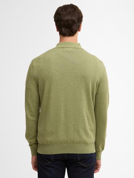 Barbour Pima Cotton Knit Polo Shirt - view 2, Laurel Green