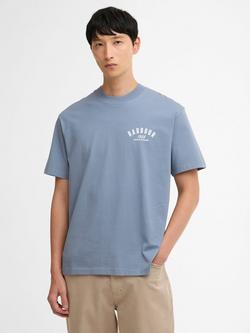 Barbour Cotton Oversized Short Sleeve 1956 Graphic T-Shirt, Washed Blue, Washed Blue