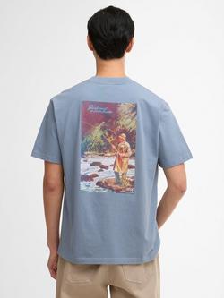 Barbour Cotton Oversized Short Sleeve 1956 Graphic T-Shirt, Washed Blue - view 2, Washed Blue
