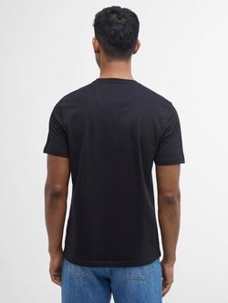 Barbour Essential Sports Cotton Blend Regular Fit Logo T-Shirt, Black - view 2, Black