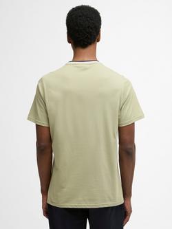 Barbour Cornsay Cotton Tailored Fit Short Sleeve Birdseye T-Shirt, Sea Green - view 2, Sea Green
