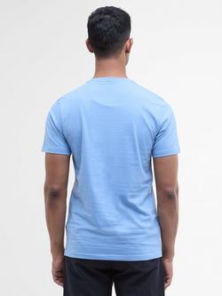 Barbour Essential Cotton Regular Fit Short Sleeve T-Shirt - view 2, Blue