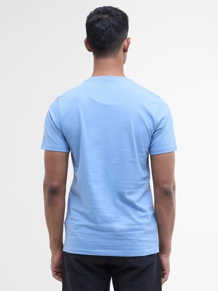 Barbour Essential Cotton Regular Fit Short Sleeve T-Shirt - view 2, Blue