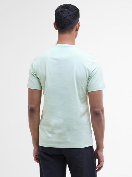 Barbour Essential Cotton Regular Fit Short Sleeve T-Shirt - view 2, Dusty Mint