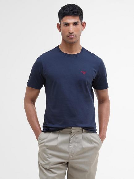 Barbour Essential Cotton Regular Fit Short Sleeve T-Shirt, Navy