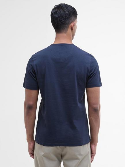 Barbour Essential Cotton Regular Fit Short Sleeve T-Shirt - view 2, Navy