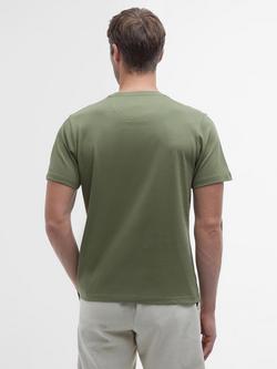 Barbour Essential Cotton Regular Fit Short Sleeve T-Shirt - view 2, Burnt Olive
