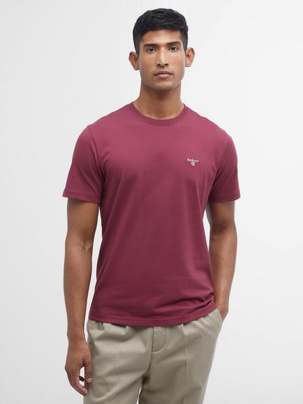Barbour Essential Cotton Regular Fit Short Sleeve T-Shirt, Ruby