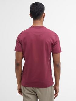 Barbour Essential Cotton Regular Fit Short Sleeve T-Shirt - view 2, Ruby