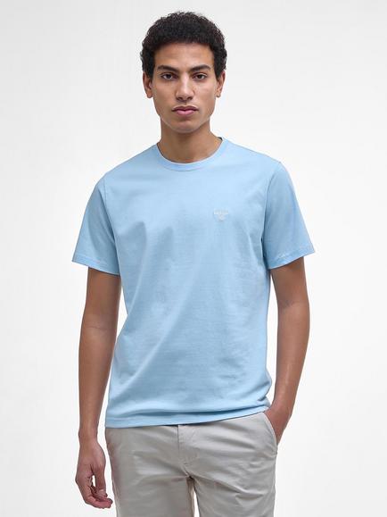 Barbour Essential Cotton Regular Fit Short Sleeve T-Shirt, Pale Sky