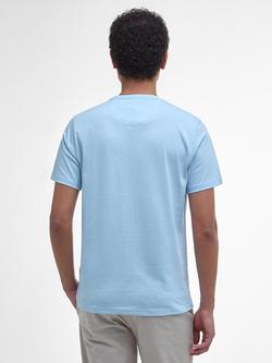 Barbour Essential Cotton Regular Fit Short Sleeve T-Shirt - view 2, Pale Sky