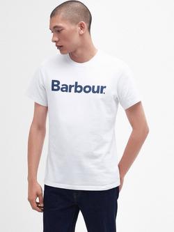 Barbour Cotton Regular Fit Short Sleeve Logo T-Shirt, White, White
