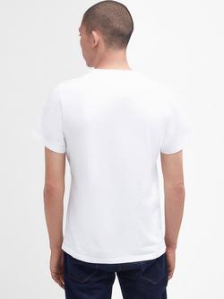 Barbour Cotton Regular Fit Short Sleeve Logo T-Shirt, White - view 2, White