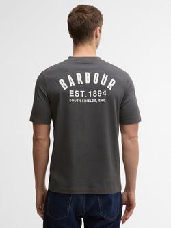Barbour Packling Cotton Regular Fit Short Sleeve T-Shirt, Asphalt - view 2, Asphalt