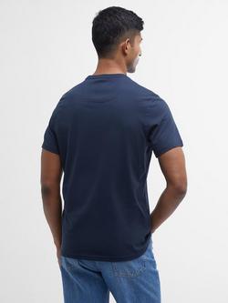 Barbour Cotton Regular Fit Short Sleeve Preppy Logo T-Shirt, New Navy - view 2, New Navy