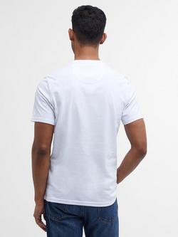 Barbour Cotton Regular Fit Short Sleeve Preppy Logo T-Shirt, White - view 2, White