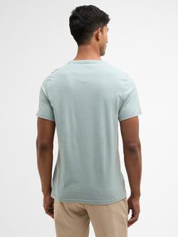 Barbour Cotton Blend Regular Fit Tartan Sport Logo T-Shirt, Slate - view 2, Slate