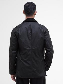 Barbour AshbyWaxed Cotton Jacket, Black/Classic - view 2, Black/Classic