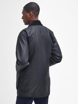Barbour Beaufort Waxed Cotton Jacket, Black - view 2, Black