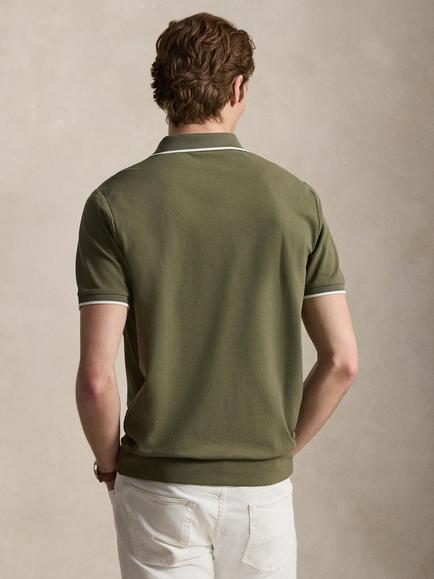 Polo Ralph Lauren Cotton Custom Slim Fit Short Sleeve Polo Shirt - view 2, Cruise Olive
