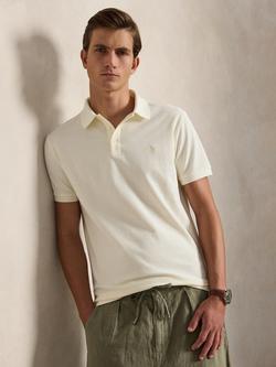 Polo Ralph Lauren Cotton Custom Slim Fit Short Sleeve Polo Shirt, Pale Cream, Pale Cream