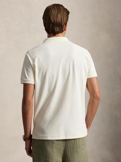 Polo Ralph Lauren Cotton Custom Slim Fit Short Sleeve Polo Shirt, Pale Cream - view 2, Pale Cream